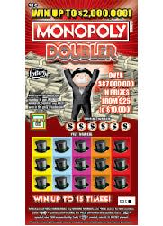 $10 Monopoly doubler Florida Lottery scratch-off game.