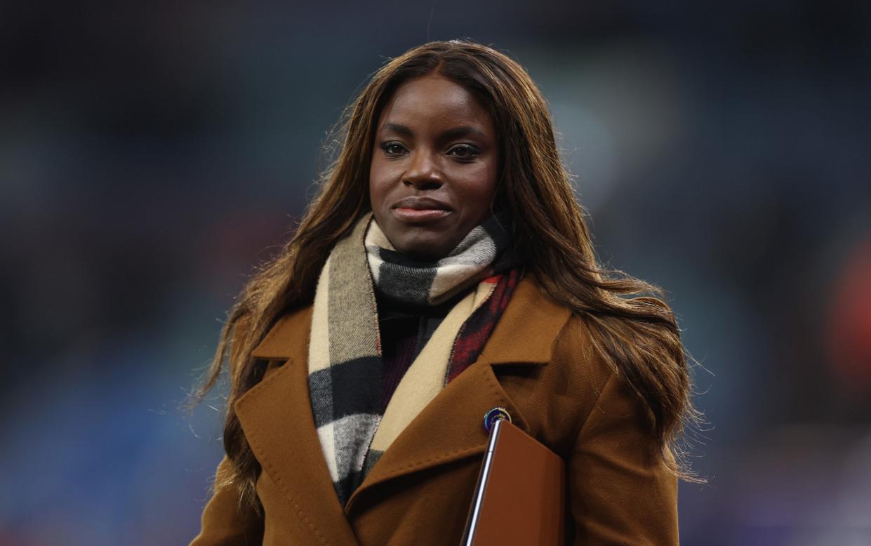 Eni Aluko on pundit duty for Amazon Prime