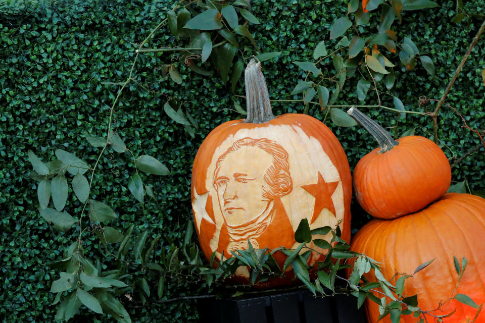 <p>Halloween decoration is seen during an event hosted by U.S. President Donald Trump and First Lady Melania Trump at the South Portico of the White House in Washington, D.C. on Oct. 30, 2017. (Photo: Carlos Barria/Reuters) </p>