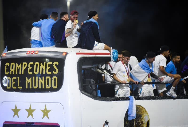 Argentina team arrives to Buenos Aires after winning the World Cup