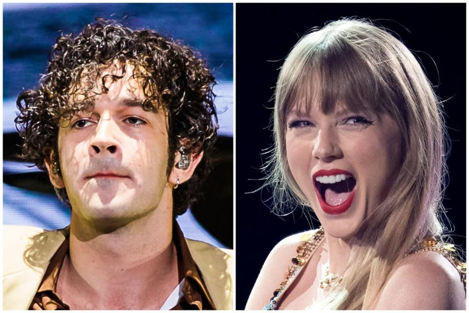 Matty Healy and Taylor Swift (Getty)