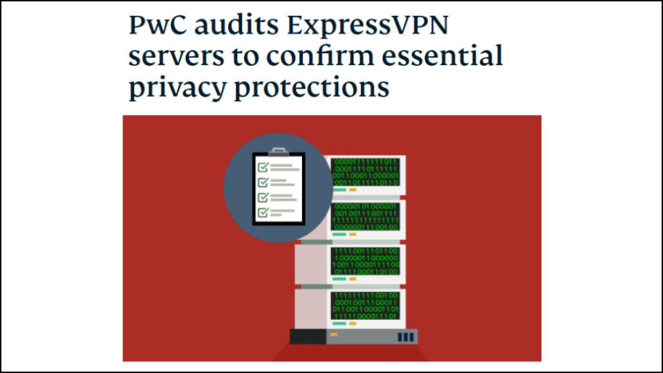 Screenshot of ExpressVPN's Audit