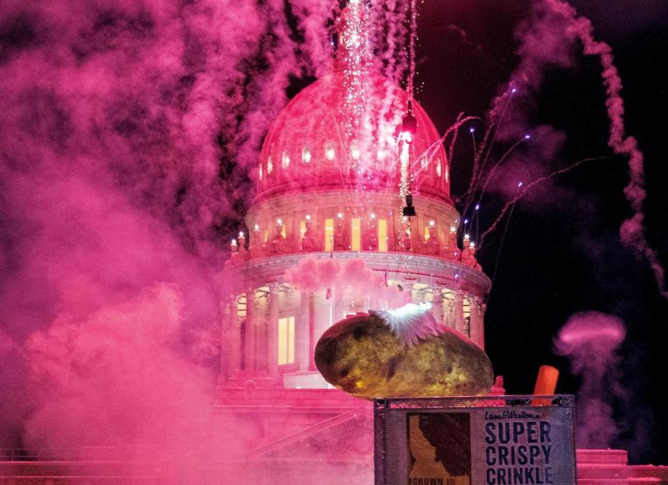 Fireworks will light up the sky at the annual Idaho Potato Drop in downtown Boise on Sunday, Dec. 31.