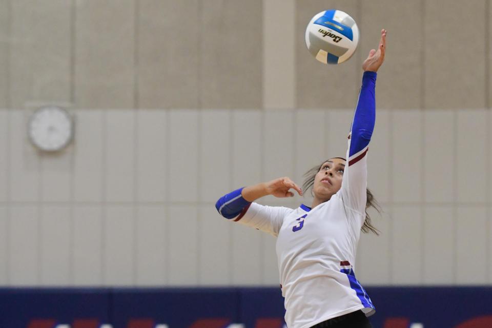 Camryn Turner competes during her high school career at Seaman. She was named Centennial League volleyball player of the year for the second straight season after leading the Vikings to a 28-8 record, the league championship and a berth in the Class 5A state quarterfinals.