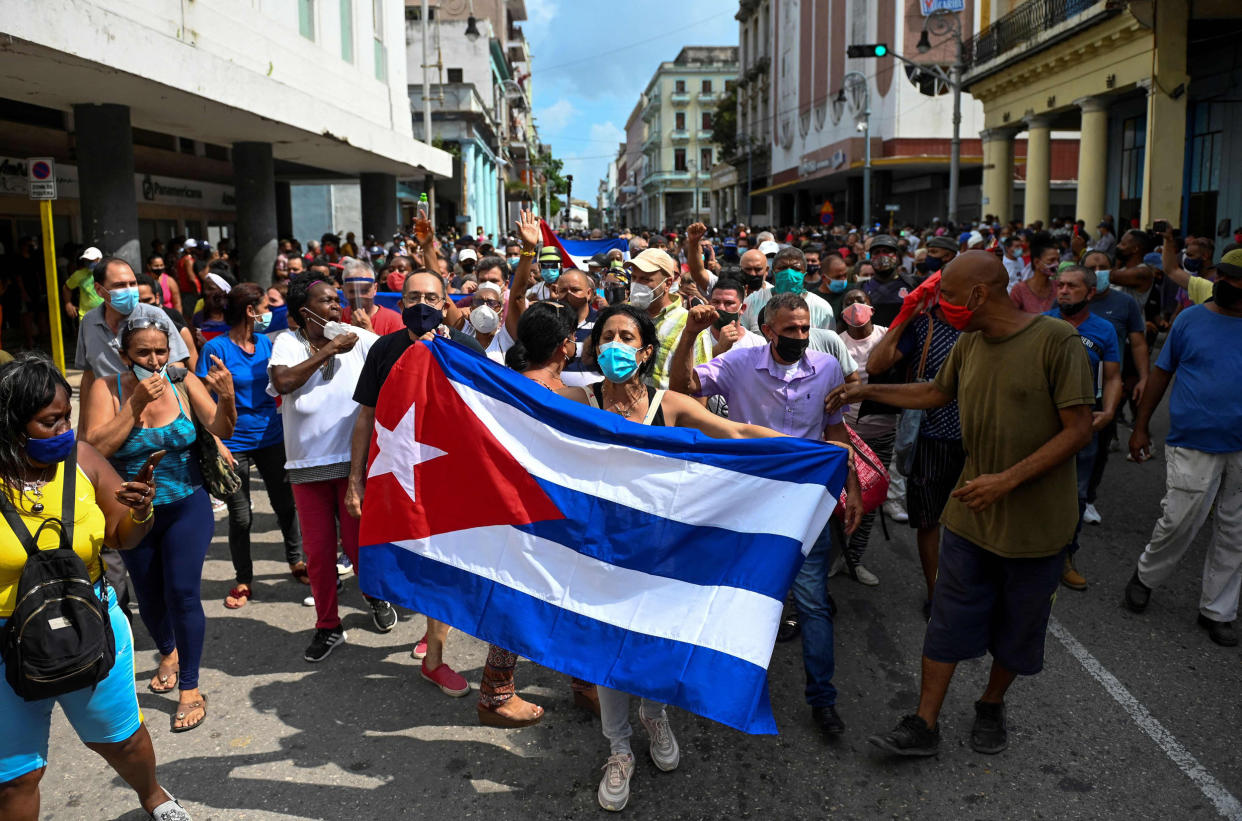 Image: Cuba demonstration (Yamil Lage / AFP - Getty Images)