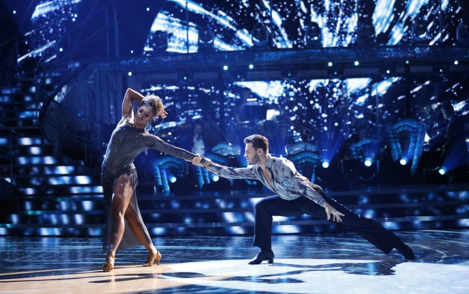 Fleur East and Vito Coppola danced the rumba - Guy Levy/BBC