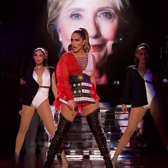 Ella estuvo en una presentación en Florida con la que manifestó su apoyo a la campaña de Hillary Clinton.