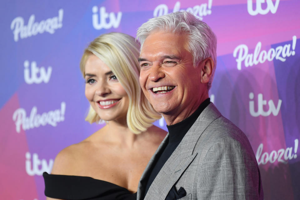 Phillip Schofield and Holly Willoughby arriving at the ITV Palooza held at the Royal Festival Hall, Southbank Centre, London. Picture date: Tuesday November 23, 2021. Photo credit should read: 