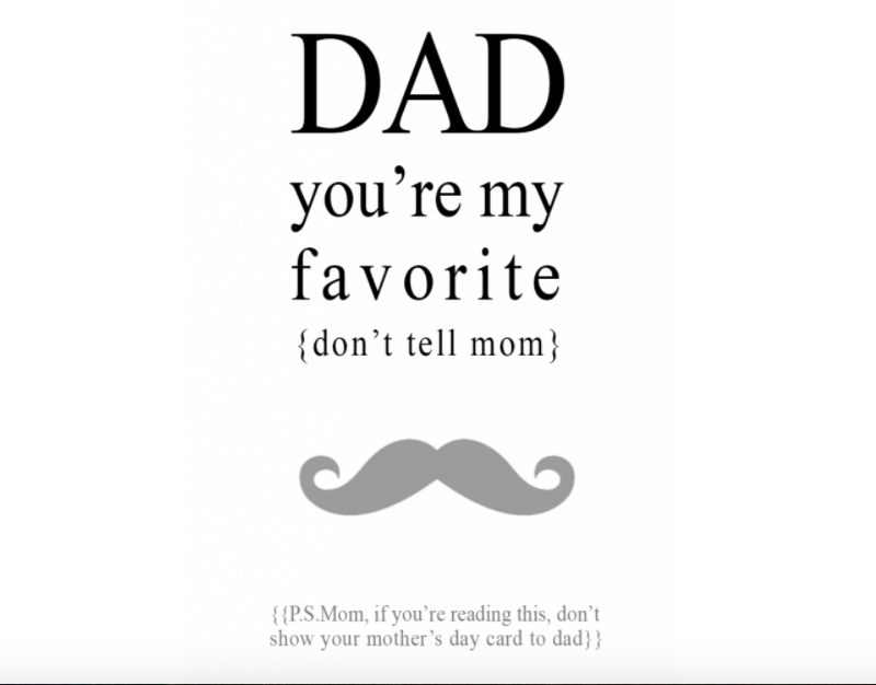 printable fathers day cards dad you're my favorite card