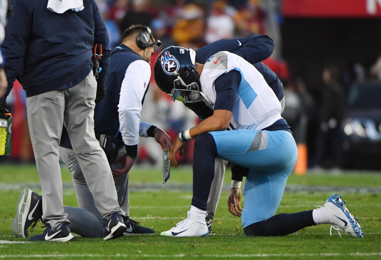 Tennessee Titans QB Marcus Mariota is in a race against time to be fit to face Indianapolis