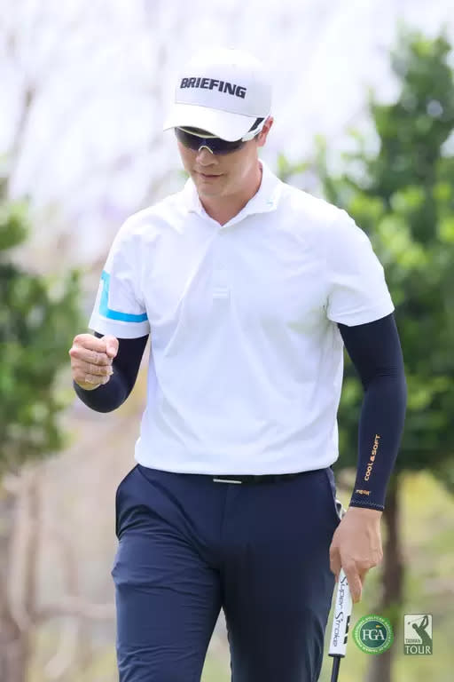 何勁宏今天打出65桿以三回合總桿數204桿-12，暫並列第五。Tpga／林聖凱攝影