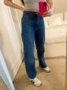 <p><strong>T</strong><strong>he item:</strong> <span>Old Navy Extra High-Waisted Sky-Hi Wide-Leg Jeans</span> ($50)<br></p> <p><strong>What our editor said: "</strong>They're *extra* high-waisted, which I'm a big fan of. And I know I've said it once, but I'll say it again: the forward-facing seams are <em>everything. </em>It's a detail that ups the cool factor of any outfit instantly, practically zero effort required." - MP</p> <p>If you want to read more, here is the <a href="https://www.popsugar.com/fashion/old-navy-straight-wide-leg-jeans-editor-review-48765943" class="link " rel="nofollow noopener" target="_blank" data-ylk="slk:complete review">complete review</a>.</p>