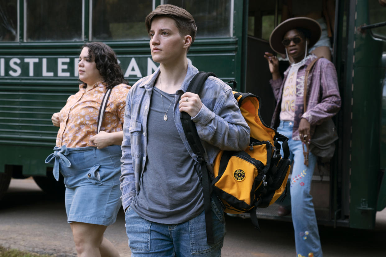 They/Them star Theo Germaine is the first non-binary lead of a horror movie. (Photo: Josh Stringer/Blumhouse)