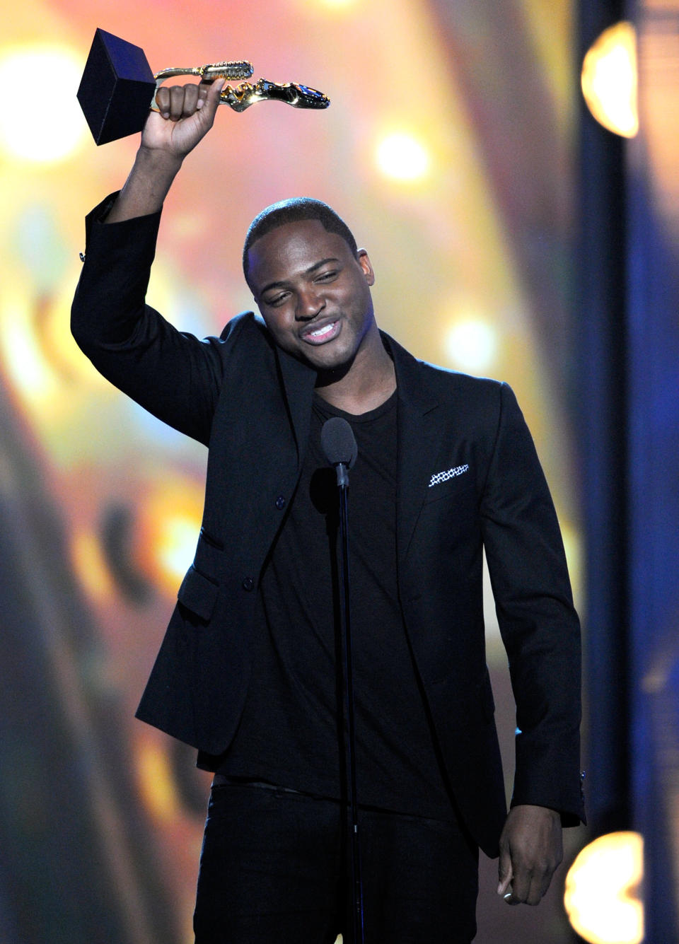 Taio Cruz accepts the Hot 100 Song of the Year award onstage during the 2011 Billboard Music Awards at the MGM Grand Garden Arena May 22, 2011 in Las Vegas, Nevada.  (Photo by Ethan Miller/Getty Images for ABC)