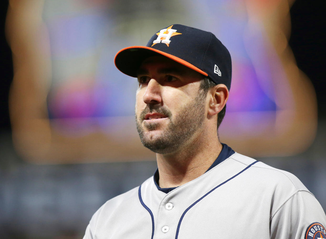 Justin Verlander heard enough from a heckler on Saturday and gave the obnoxious fan some of what she was dishing out in Chicago. (AP)