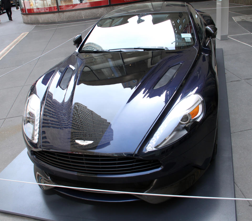 Daniel Craig's Aston Martin Vanquish. Photo: RW/MediaPunch/IPX/AP