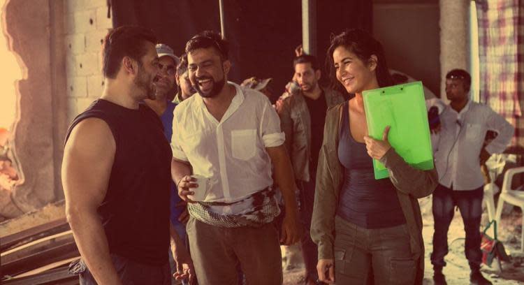 Download Katrina Xxx Video - Tiger Zinda Hai: Salman Khan and Katrina Kaif share a laugh with director  Ali Abbas Zafar