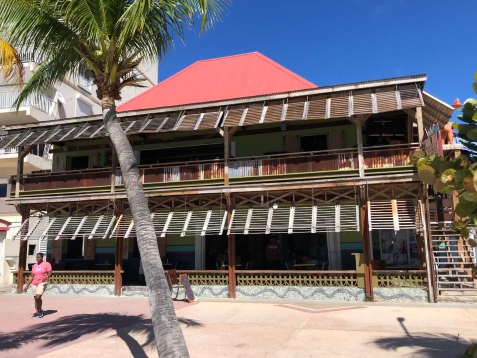 Exterior of Taloula Mango's in St. Martin.