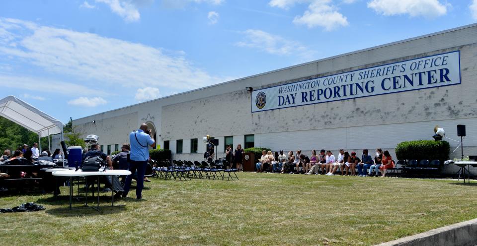 The Washington County Day Reporting Center held its first ever graduation ceremony Friday near Hagerstown. The program, an alternative to jail that provides substance use and mental health counseling to eligible nonviolent offenders, started in late 2016.