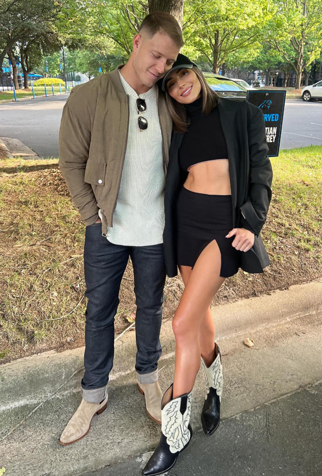 Christian McCaffrey honors girlfriend Olivia Culpo after 49ers win