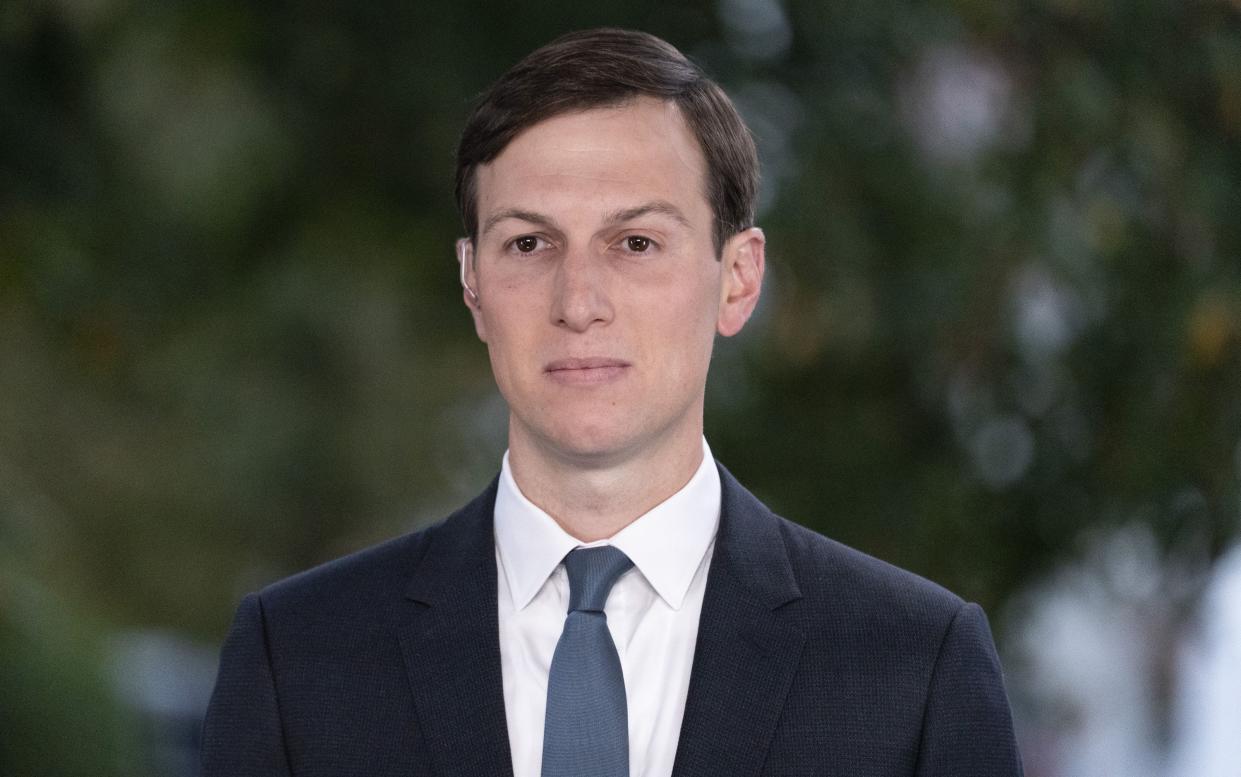 Jared Kushner does a television interview at the White House on Oct. 26, 2020. 