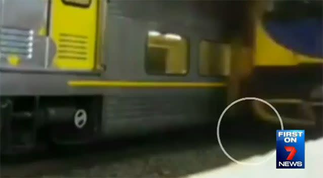 A second young man was lying just under the point where this train passed. Photo: 7 News
