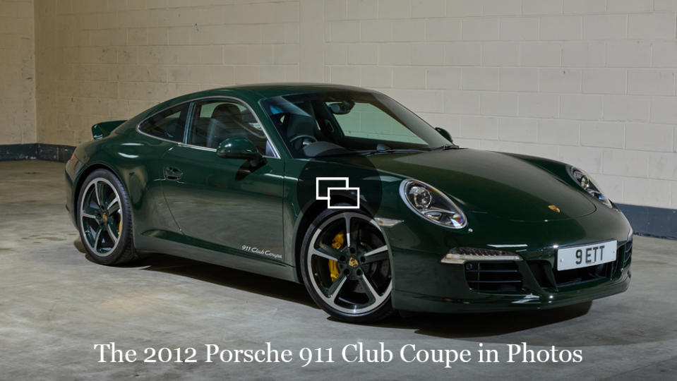 A 2012 Porsche 911 Club Coupe.