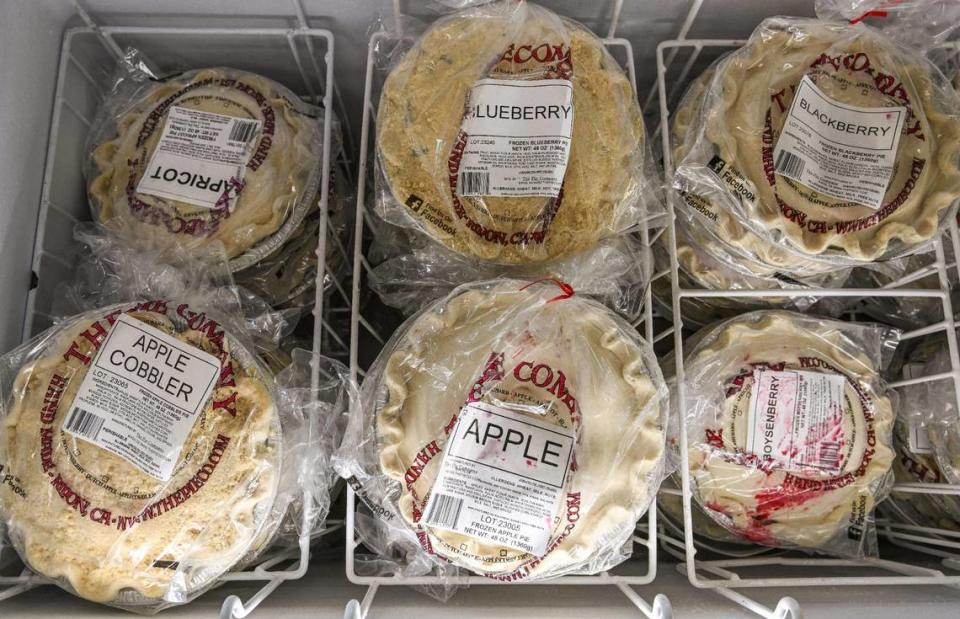 Frozen pies from The Pie Company of Ripon are new to the Clovis Ace Hardware store on Shaw Avenue in Clovis. After 10 years in business, the store switched from Clovis True Value to Ace. They have brought in some new products including some in an expanded barbecue department and Benjamin Moore paints.