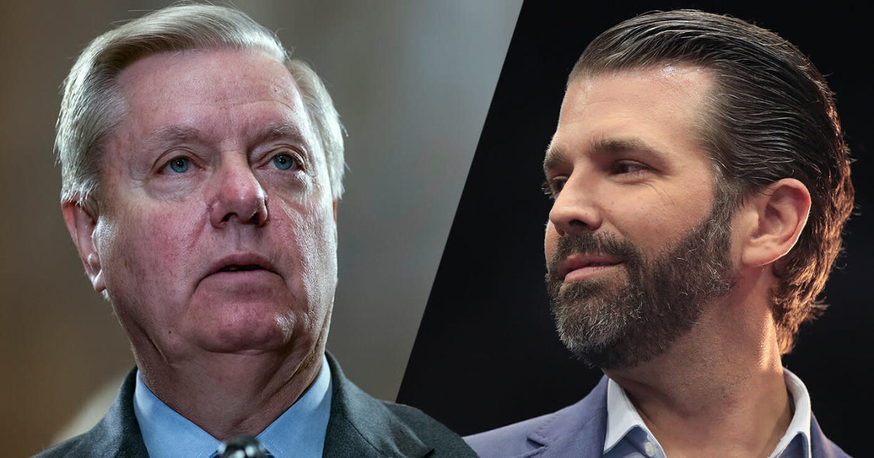 Sen. Lindsey Graham, R-S.C., and Donald Trump Jr. (Photos: Alex Edelman/Getty Image - Scott Olson/Getty Images)