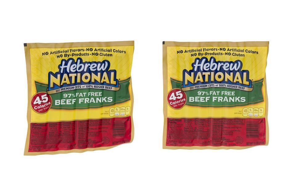 Low fat: Healthiest: Hebrew National 97% Fat Free Beef Franks