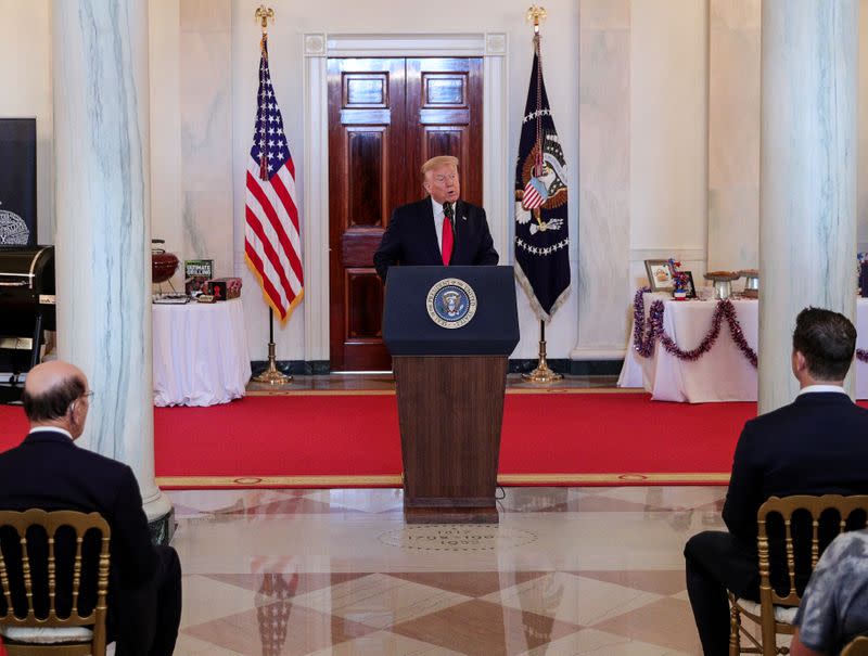 U.S. President Trump hosts Spirit of America Showcase event at the White House in Washington