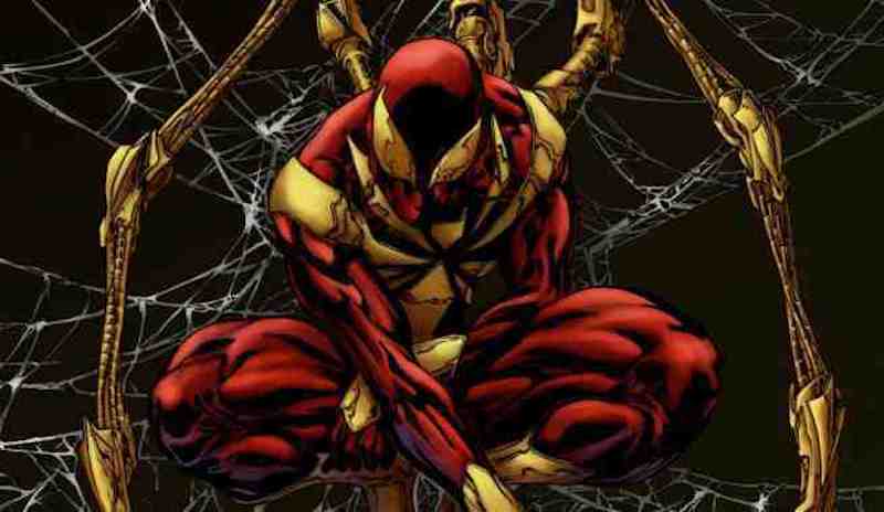 The Iron Spider armor as it appears in the comics, with three extra limbs. (Image: Marvel)