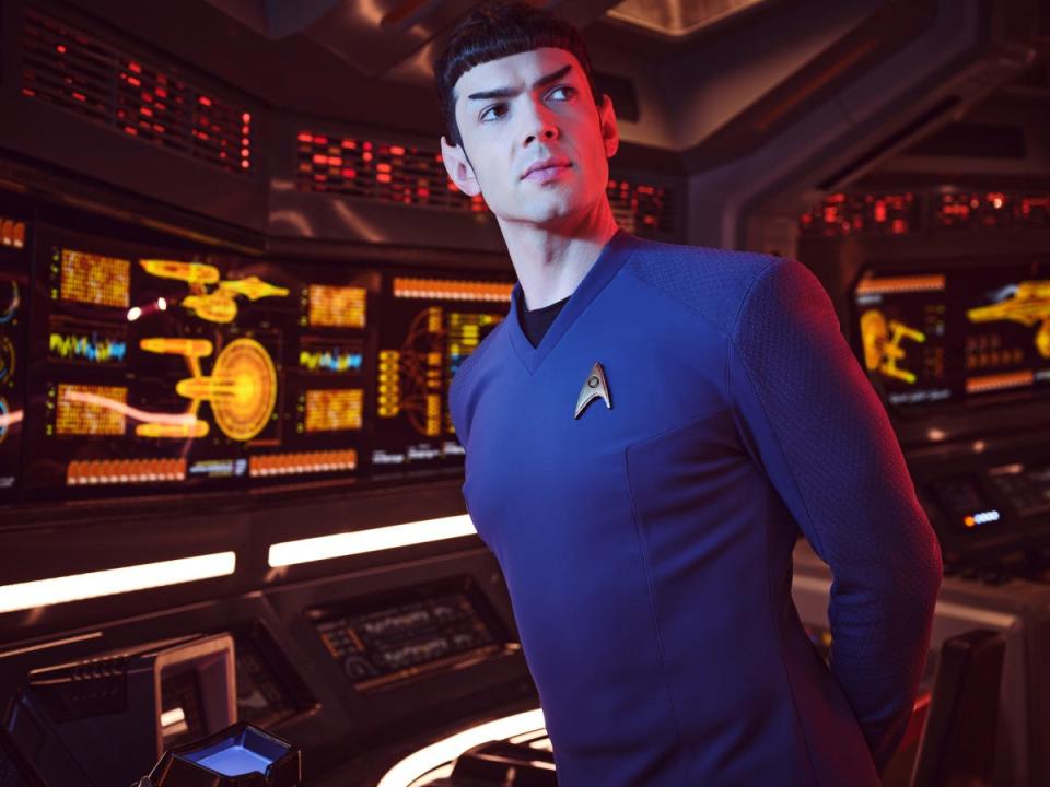 Ethan Peck as Spock on "Star Trek: Strange New Worlds."