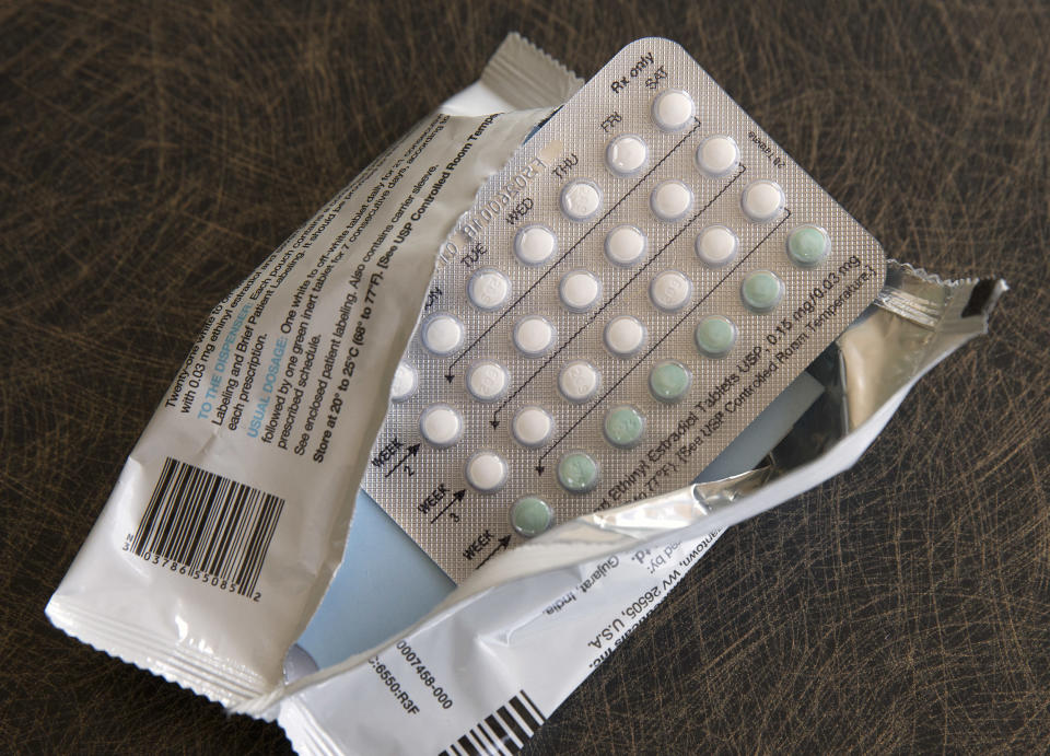 A one-month dosage of hormonal birth control pills (Rich Pedroncelli / AP)
