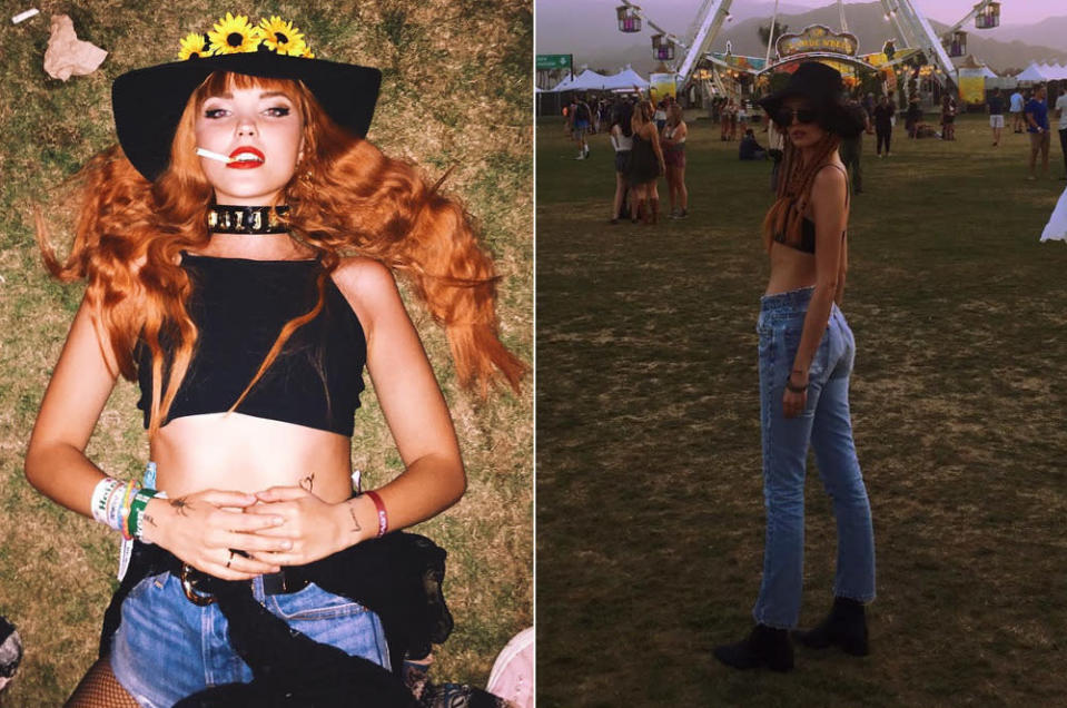 Schon ein alter Coachella-Hase ist Sängerin und Model Bonnie Strange: Sie war bereits im letzten Jahr mit dabei und fühlt sich auf dem Festivalgelände inzwischen sichtlich zu Hause. (Bilder: Instagram/bonniestrange)