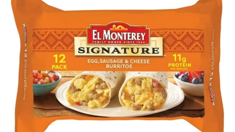 El Monterey egg sausage burritos