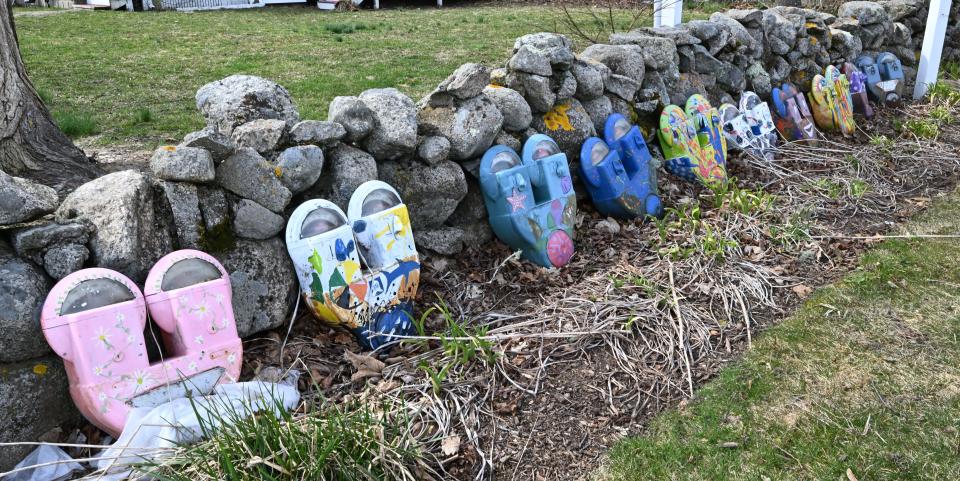 An artistic display of parking meters was outside the HyArts Programming Annex in Hyannis last ,month.