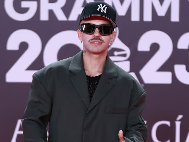 <p>Patricia J. Garcinuno/WireImage</p> Feid attends the 24th Annual Latin GRAMMY Awards on November 16, 2023 in Seville, Spain.