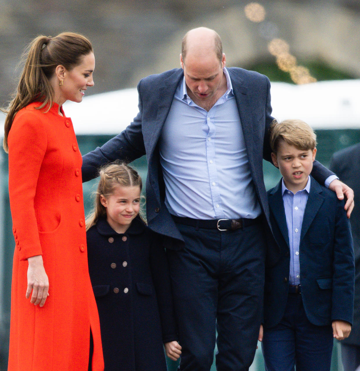 It was the first time the Cambridge children had taken part in an official visit to Wales. (Getty Images)