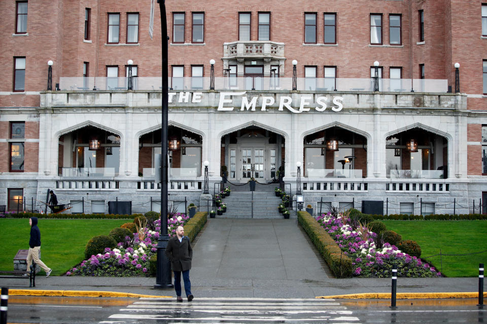 The Fairmont Empress Hotel is seen in Victoria