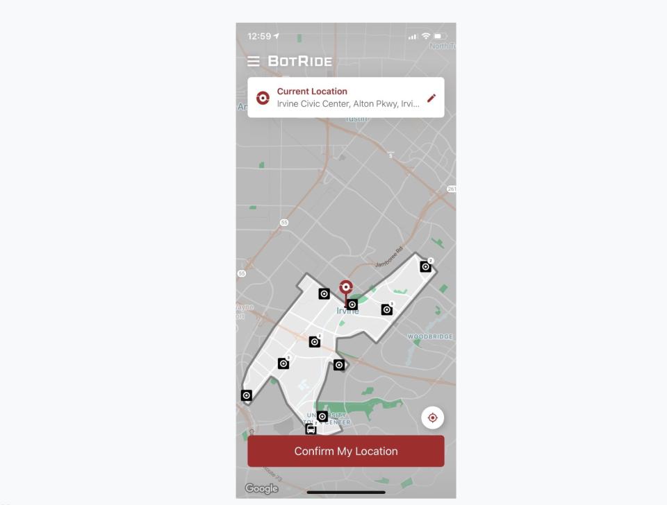 Coverage area of Hyundai robotaxi pilot