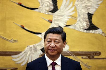 China's President Xi Jinping attends a signing ceremony with Jordan's King Abdullah at the Great Hall of People in Beijing September 18, 2013. King Abdullah finishes his state visit on Wednesday. REUTERS/Feng Li/Pool