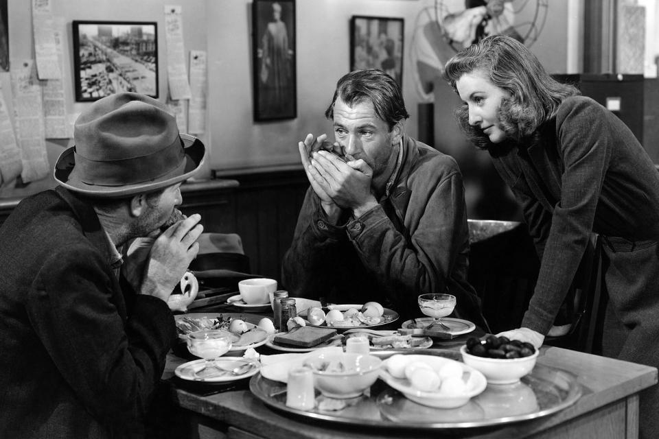 MEET JOHN DOE, from left, Walter Brennan, Gary Cooper, Barbara Stanwyck, 1941