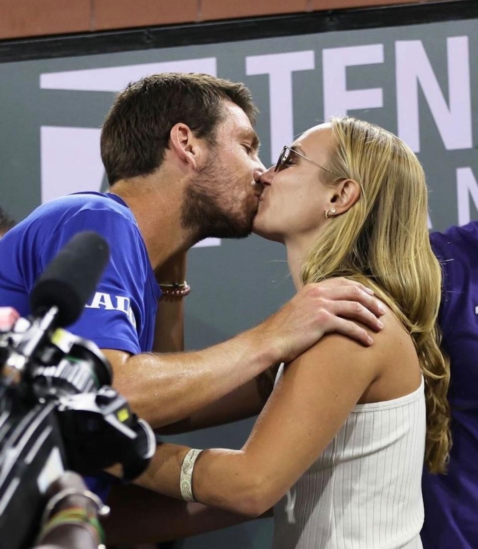 Cameron Norrie and girlfriend Louise Jacobi (Louise Jacobi/PA).