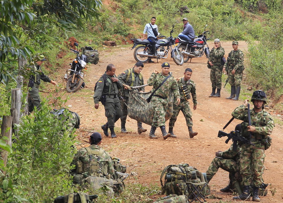 Colombia FARC attack soldiers