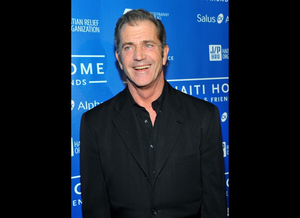 LOS ANGELES, CA - JANUARY 14: Actor Mel Gibson arrives at the Cinema For Peace event benefitting J/P Haitian Relief Organization in Los Angeles held at Montage Hotel on January 14, 2012 in Los Angeles, California.  (Photo by Alberto E. Rodriguez/Getty Images For J/P Haitian Relief Organization and Cinema For Peace)