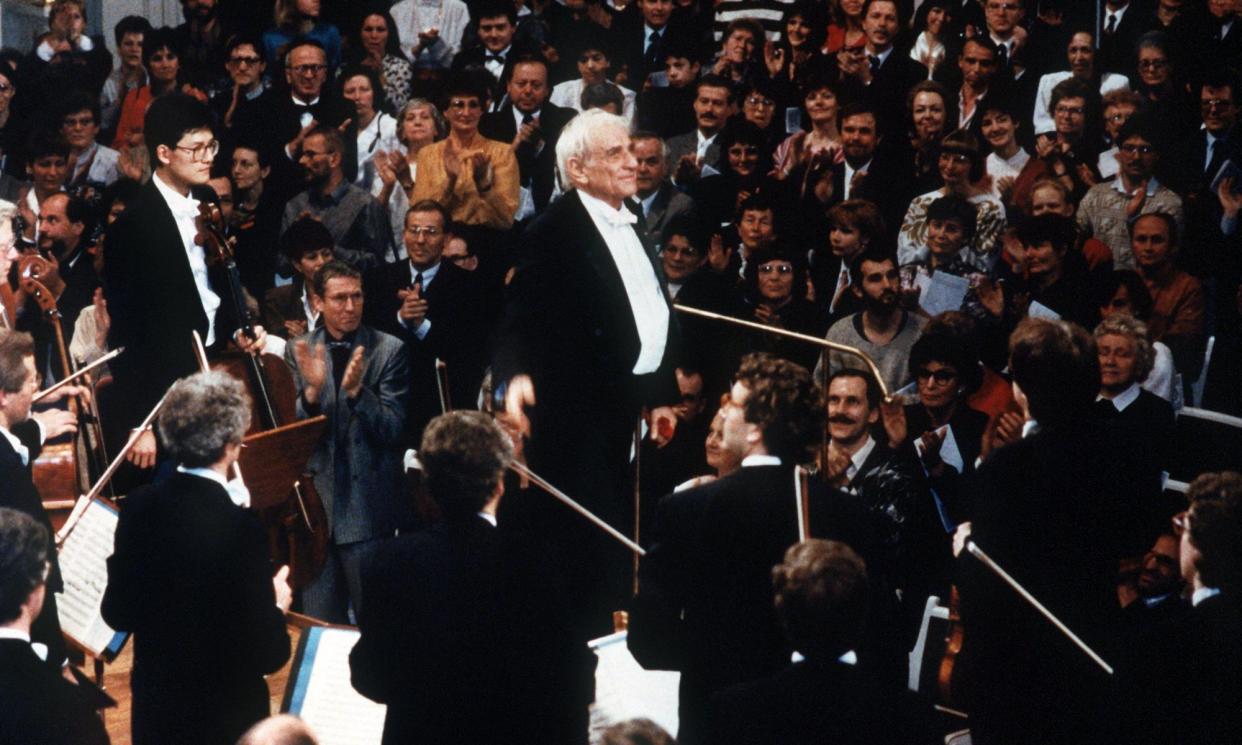 <span>Ode to freedom … Leonard Bernstein conducted the Ninth in Berlin shortly after the wall came down in 1989.</span><span>Photograph: Dpa Picture Alliance/Alamy</span>