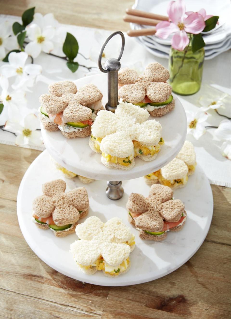 Flower Shaped Tea Sandwiches