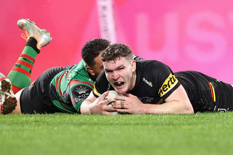 Liam Martin, pictured here playing the hero as Penrith beat South Sydney to secure the NRL minor premiership.