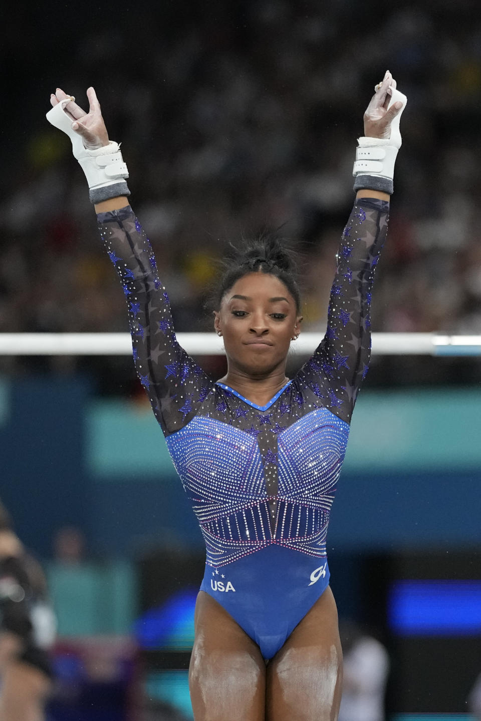 Simone Biles edges Brazil's Rebeca Andrade for her second Olympic all